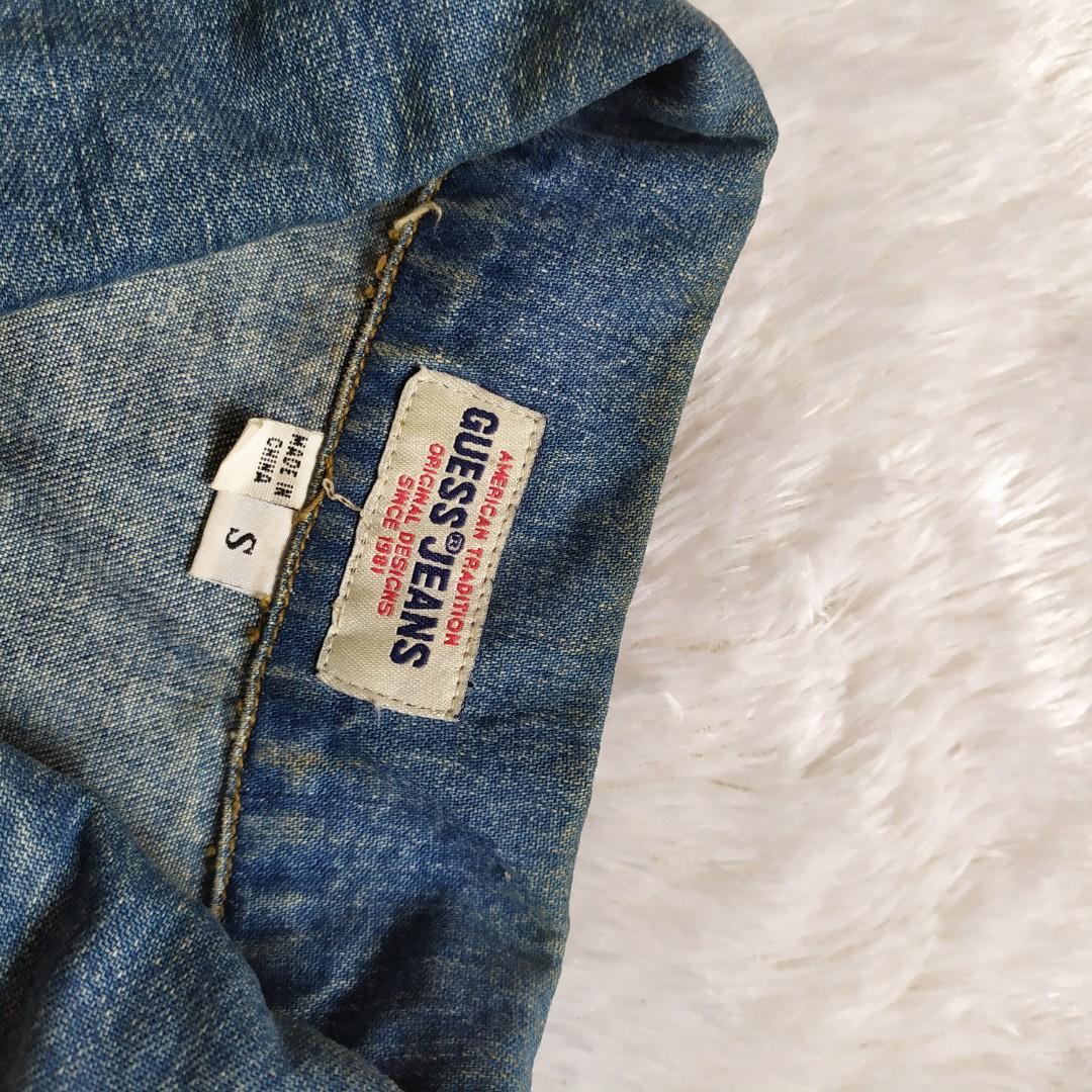 Vintage Guess Jeans Vest, Fesyen Wanita 