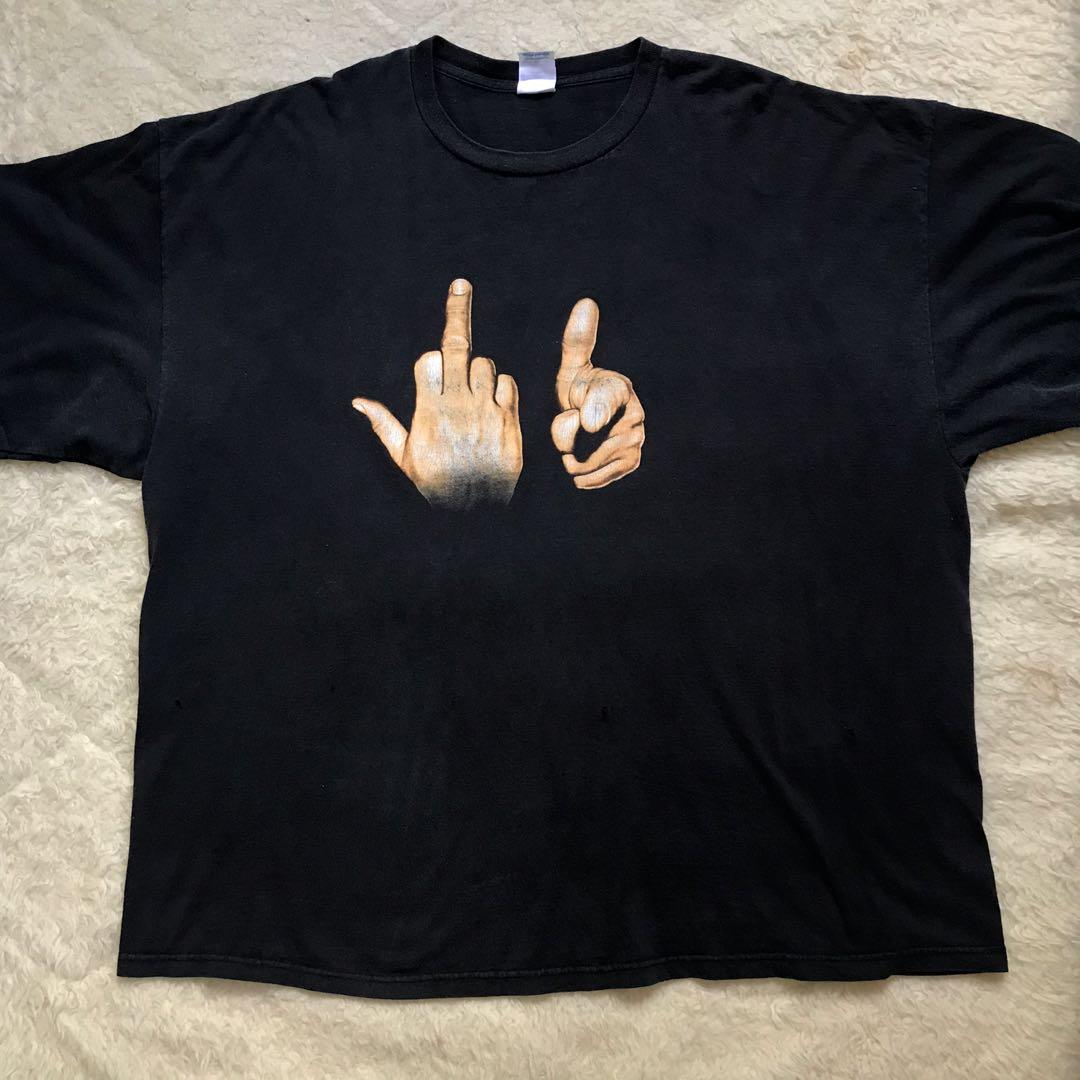 00s DELTA FUCK YOU HAND SIGN 半袖Tシャツ　XL