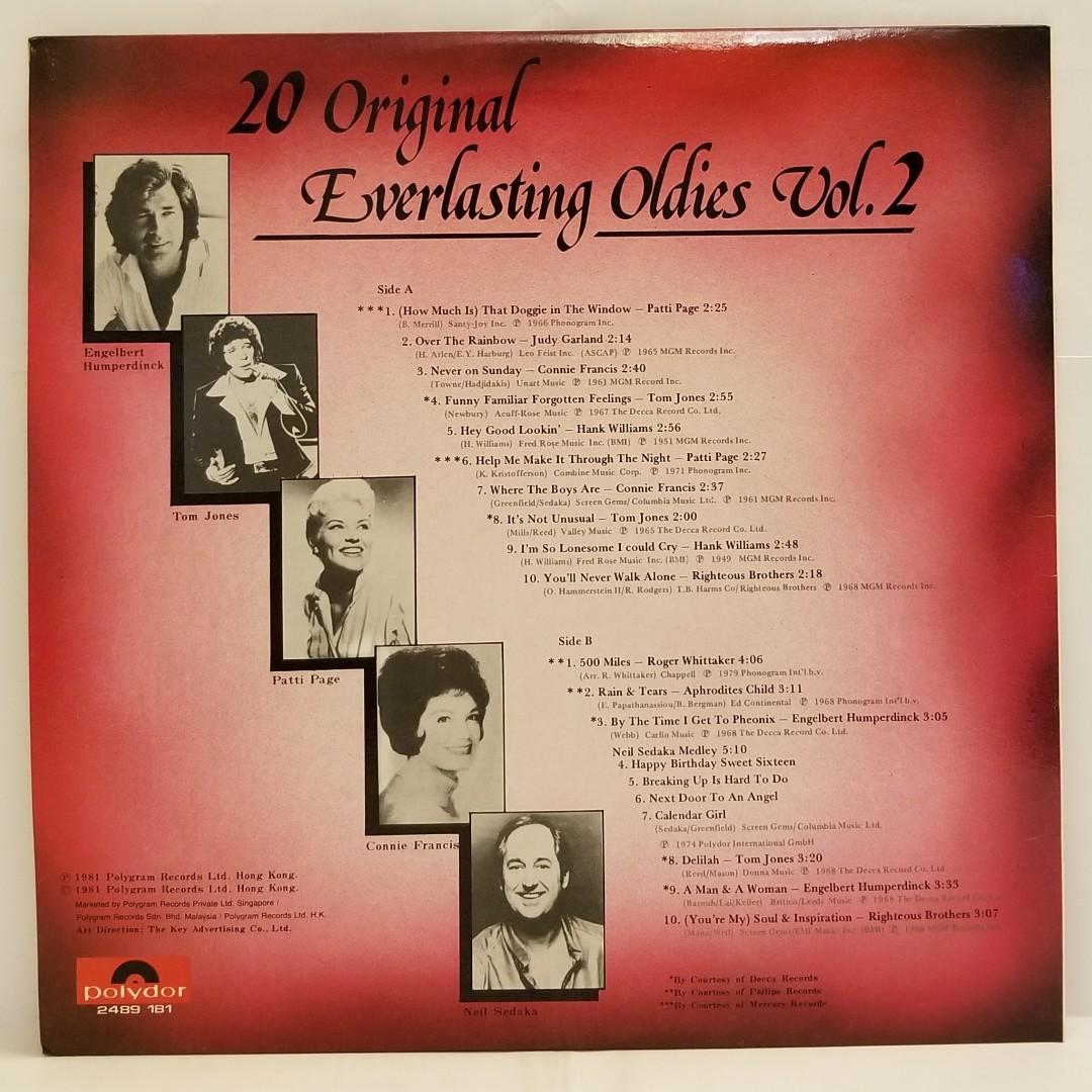 20 original Everlasting Oldies　レコード　LPPHILIPS6878041