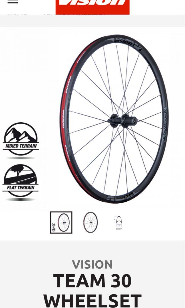 vision team 30 comp clincher road wheelset