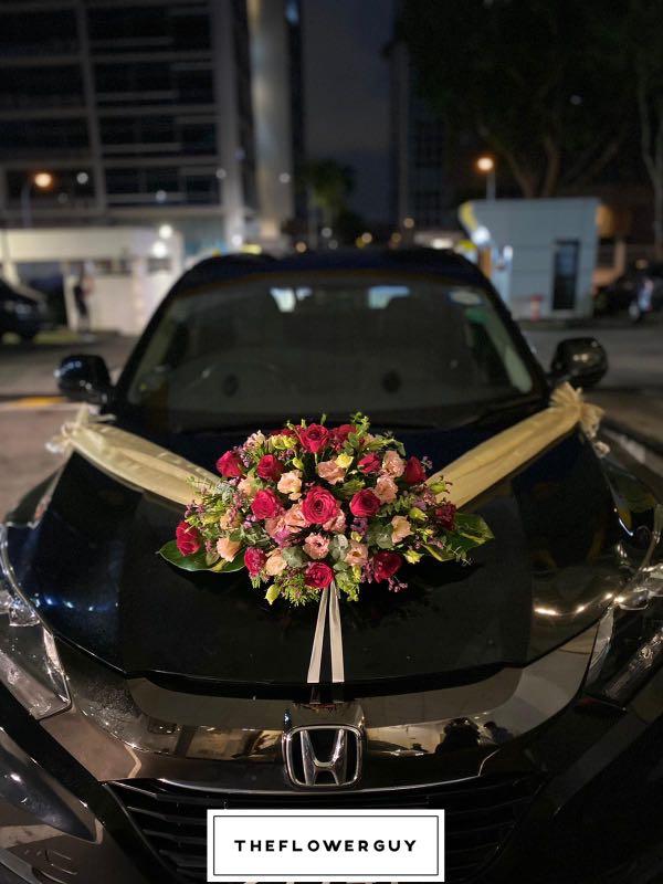 💯% Fresh Flower Wedding Car Decoration, Hobbies & Toys, Stationery &  Craft, Flowers & Bouquets on Carousell