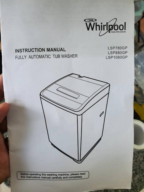 Whirlpool Lsp780gp 7.8kg automatic washing machine, TV & Home