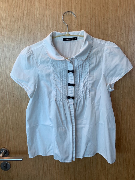 white button t shirt