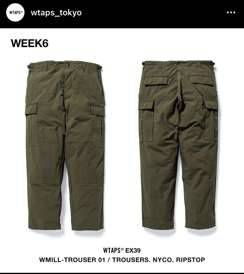 WTAPS 2019AW WMILL TROUSER 01/ NYCO RIPSTOP WTVUA MILL, 男裝, 褲