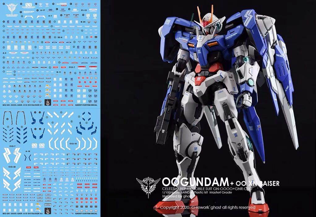 Water Decal for Bandai MG 1/100 GN-0000-GNR-010 00 XN Raiser Gundam Model Gunpla 
