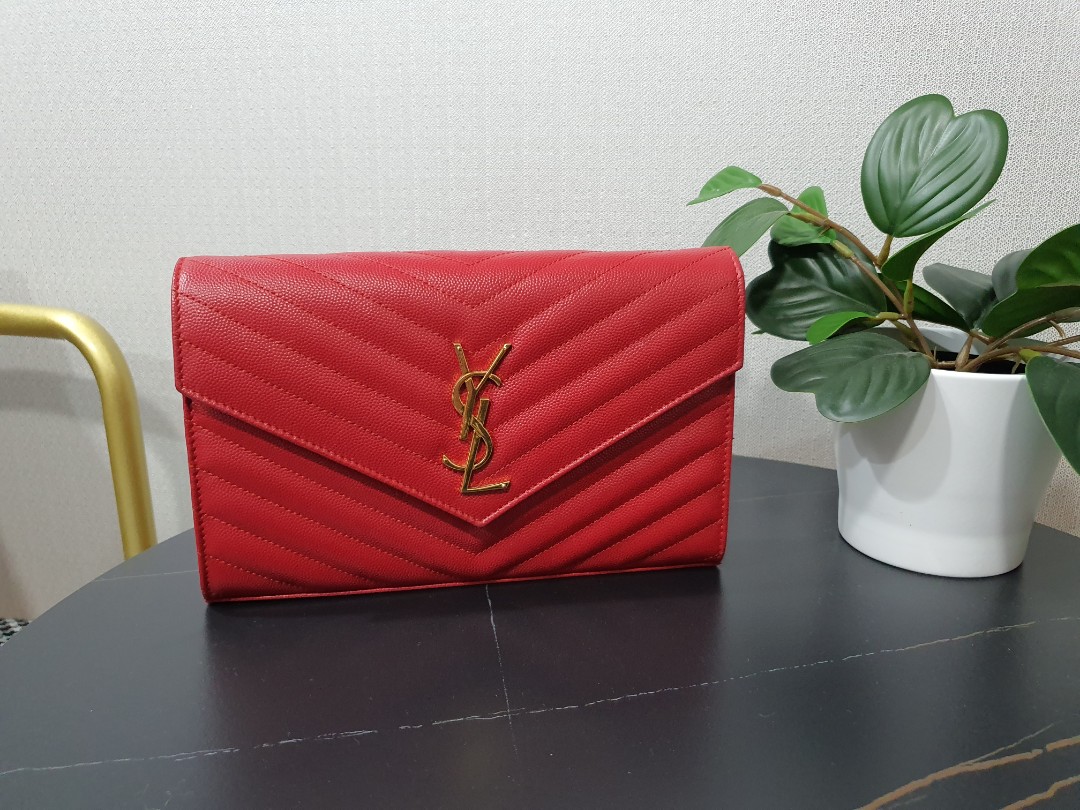 YSL Wallet on Chain Crossbody, Luxury, Bags & Wallets on Carousell