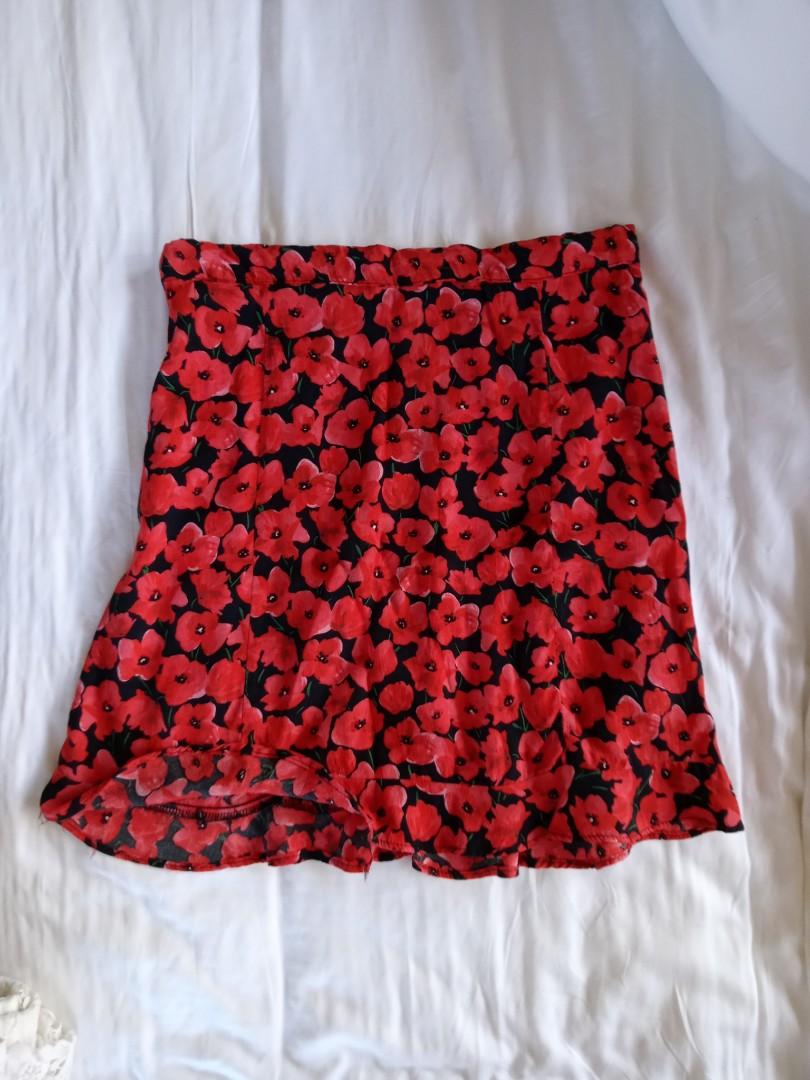 Flowy mini skirt zara shop