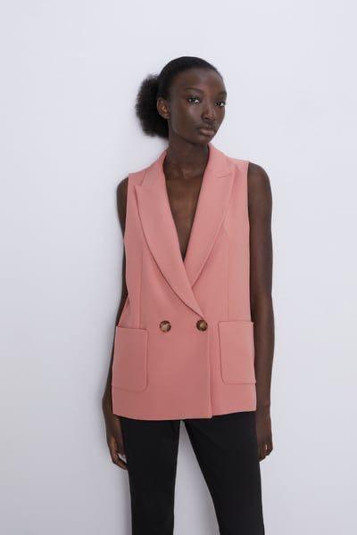 Zara vest with pockets hotsell