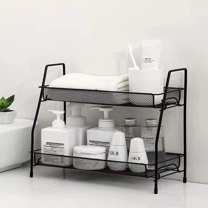 2 Layers Kitchen Bathroom Desk Beauty Makeup Organizer Rack (Category: Storage Boxes & Baskets) located in Manila. Submitted by acinad_ (Listing ID 1085559209, Image 2). Description: Organizer Rack For shipping: - Toktok Message for inquiries!.
