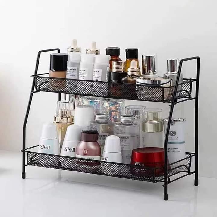 2 Layers Kitchen Bathroom Desk Beauty Makeup Organizer Rack (Category: Storage Boxes & Baskets) located in Manila. Submitted by acinad_ (Listing ID 1085559209, Image 1). Description: Organizer Rack For shipping: - Toktok Message for inquiries!.