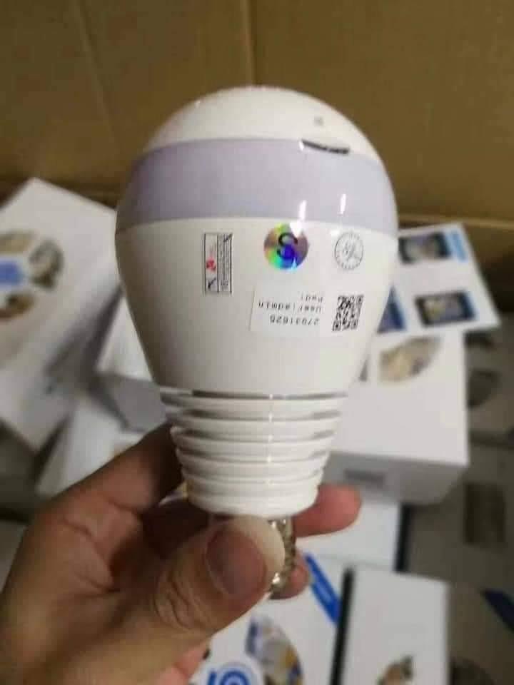 360 Degree Wireless IP Camera Bulb Light CCTV WIFI Camera (Category: Security Systems & CCTV Cameras) located in Manila. Submitted by minidivisoria (Listing ID 1085529625, Image 2). Description: RESELLER:850php 360 Degree Wireless IP Camera Bulb Light CCTV WIFI Camera ● Model: V380 ● Card capacity (Storage Time): 16GB (3day), 32GB (7day), 64GB (14day) ● 360 degrees panoramic view ● Support Motion detection ● Advanced e-PTZ on split video ●Simulta