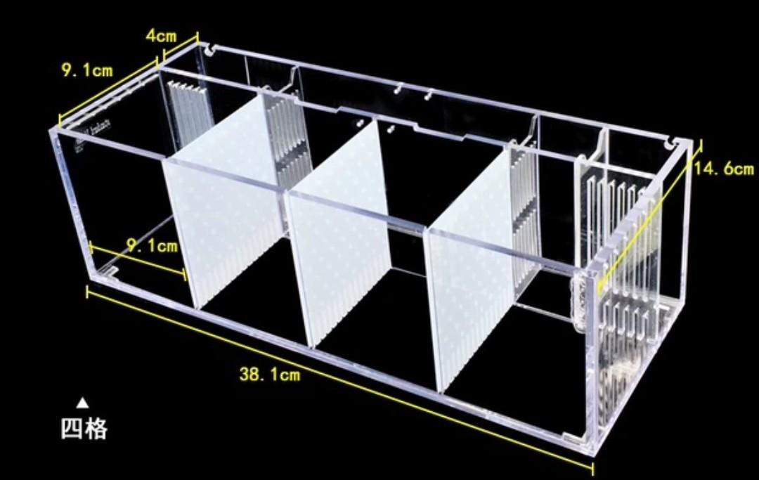 3 & 4 compartment betta tank with led light & pump. New. Also include a cover& removable divider . 2 sizes. Sleek design . Can be easily place at a corner of study table . fighting fish tank . Usual price $58. refer to past buyer's photo (Category: Homes & Other Pet Accessories) located in Singapore. Submitted by ah_huat79 (Listing ID 1085690527, Image 2). Description: 3 & 4 compartment betta tank with led light & pump. New. Also include a cover&