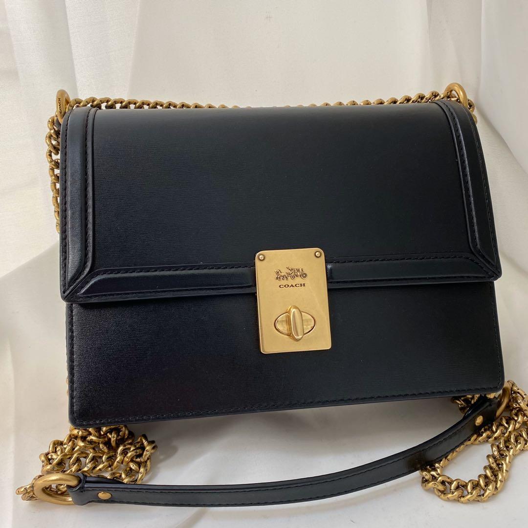 Coach hutton sales shoulder bag black