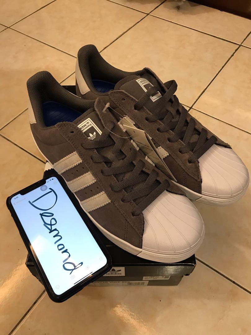 Adidas Skateboarding Superstar Vulc Adv Tragre Grey PIGSKIN