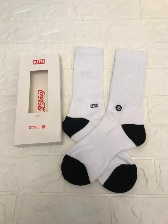 KITH X STANCE X COKE white crew socks Size