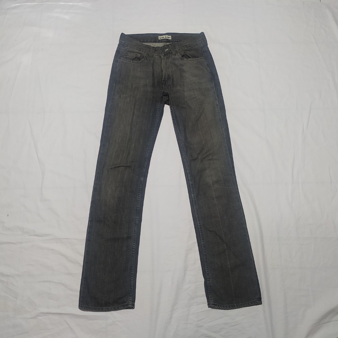 Acne jeans Mic Blacktrash, Fesyen Pria 