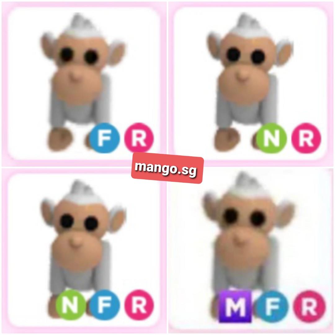 FR NFR Albino Monkey - Adopt Me, Video Gaming, Gaming Accessories, In
