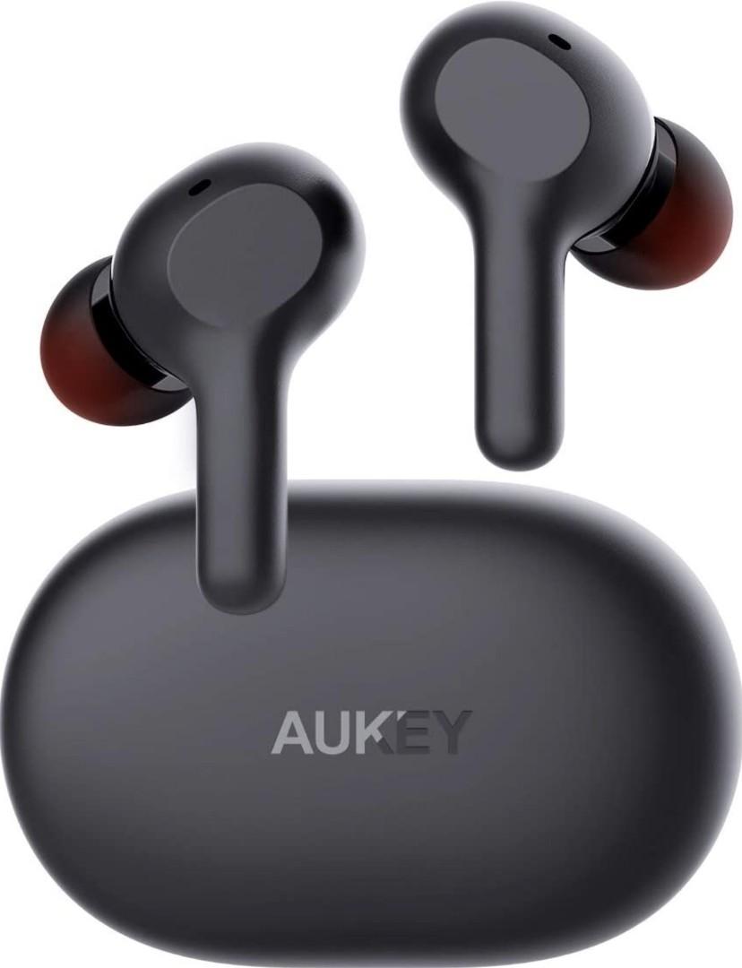 Aukey true wireless earbuds bluetooth 2025 5 with charging case 24h playtime