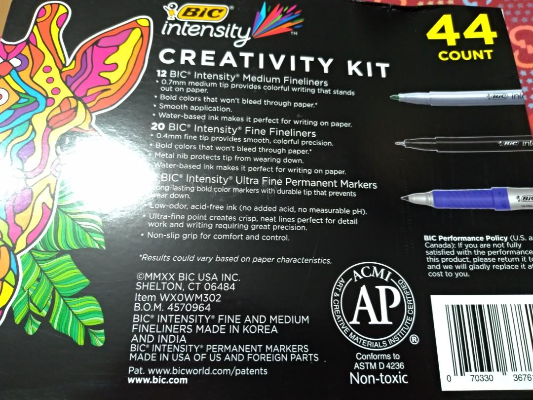 BIC Intensity Fineliner Creativity Kit with Storage Tray, Hobbies