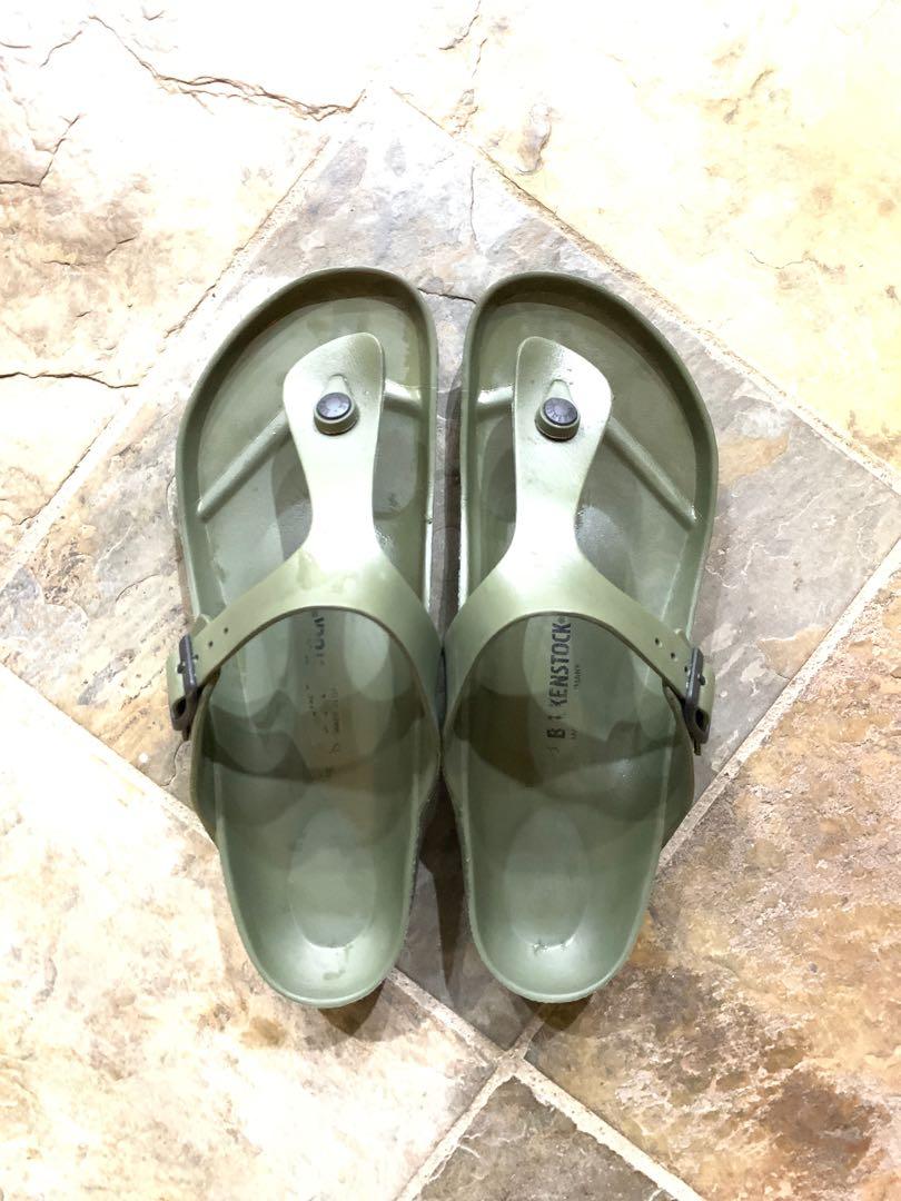 Army green new arrivals rubber birkenstocks