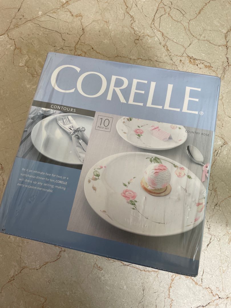 Corelle plates and Bowls Set 10 pc, Furniture & Home Living