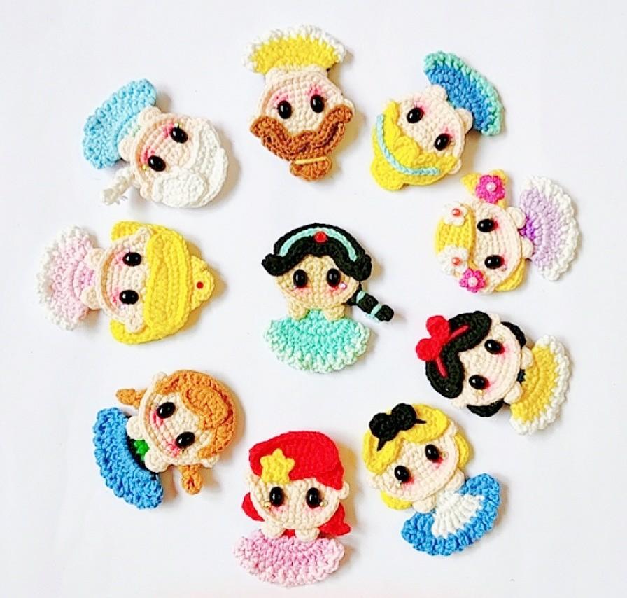 Crochet Hair Clip Knit Disney Princess, Women's Fashion, Watches &  Accessories, Hair Accessories on Carousell