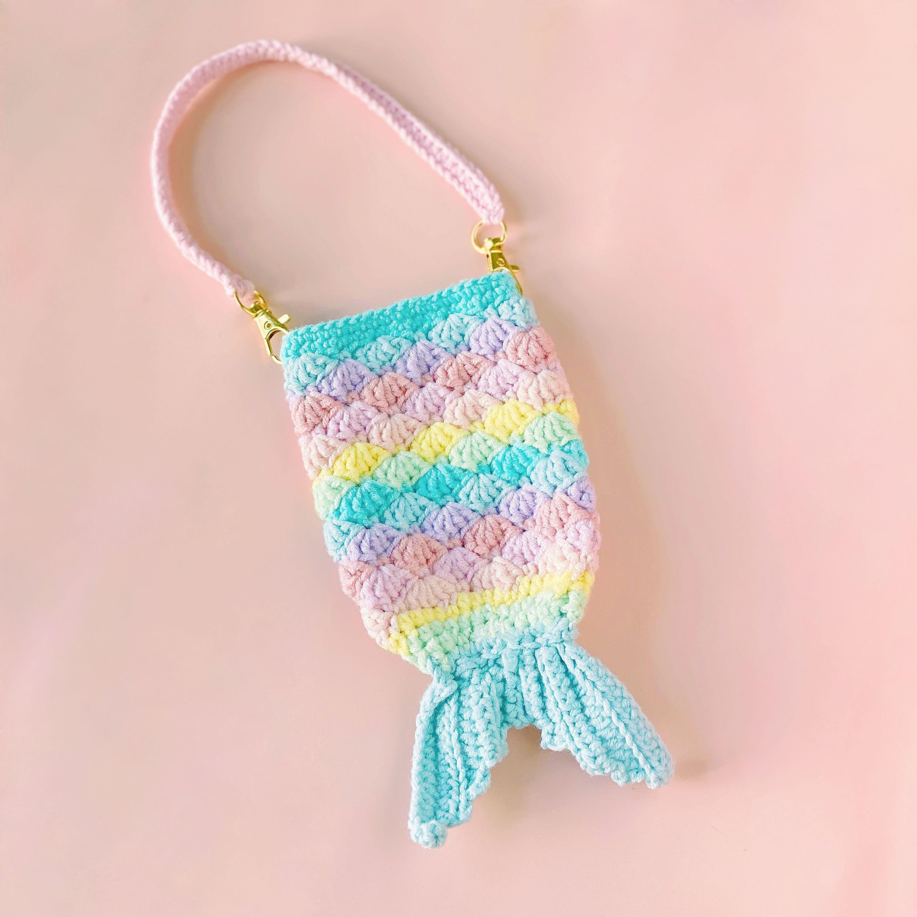 Crochet mermaid tail pouch Hobbies Toys Stationery Craft Handmade Craft on Carousell