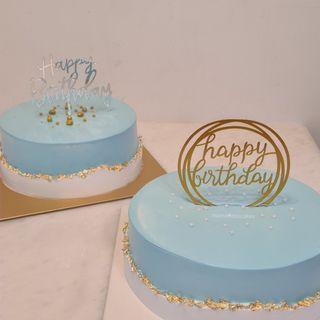 duo colour minimalistic cake