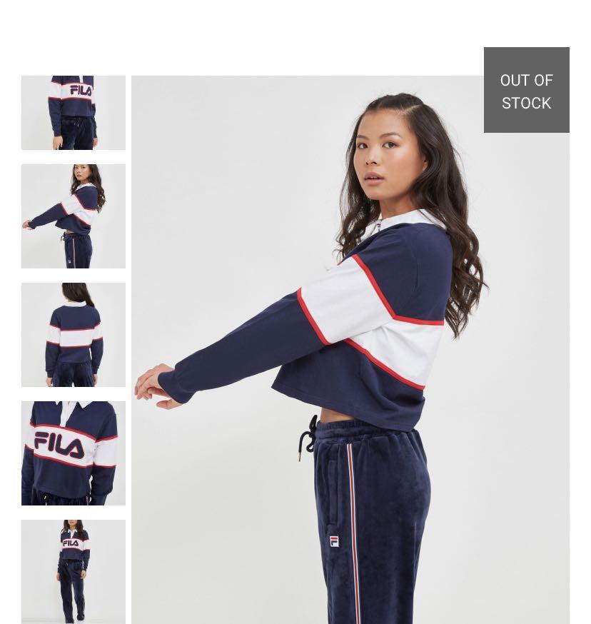 FILA Maya Crop Rugby Shirt Women s Fashion Tops Other Tops on Carousell