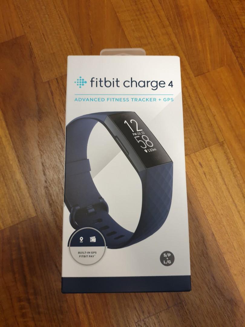 Fitbit charge 4 Storm Blue band Mobile Phones Gadgets Wearables Smart Watches on Carousell