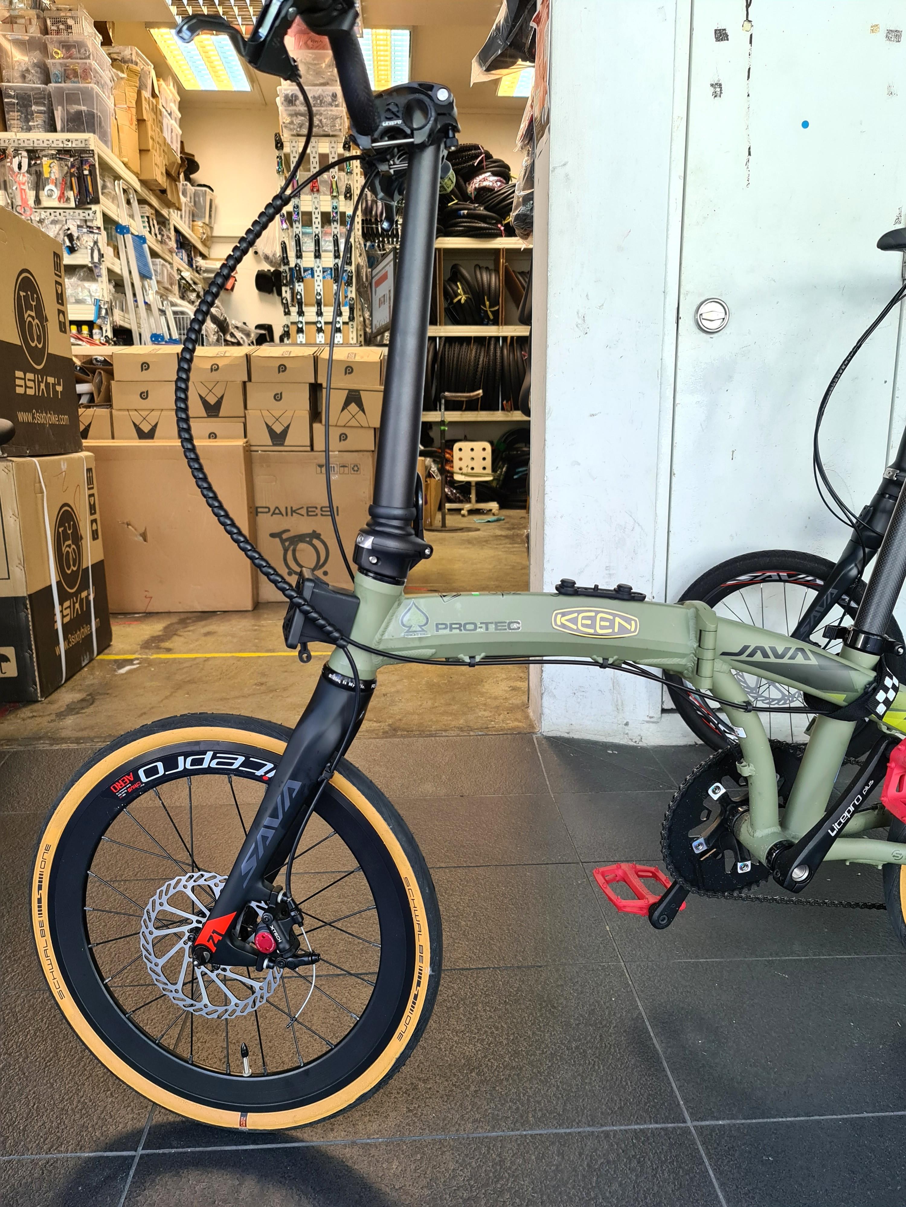 carbon fork folding bike