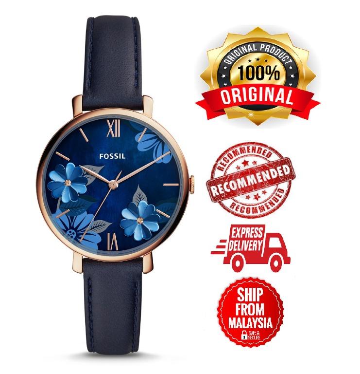 Fossil jacqueline watch blue store