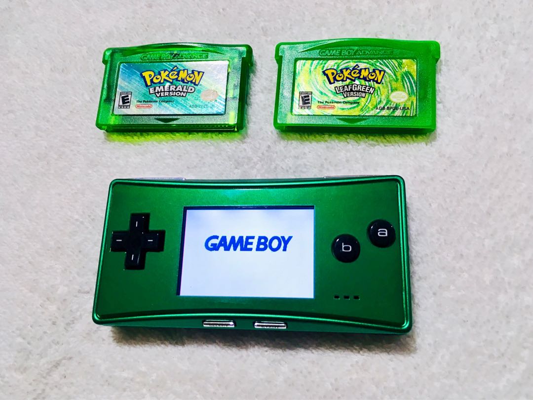 Gameboy micro green bundle, Video Gaming, Video Game Consoles, Nintendo ...
