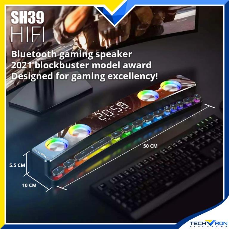 GAMING RGB BLUETOOTH WIRELESS DESKTOP PC COMPUTER HIGH BASS LOUD ...