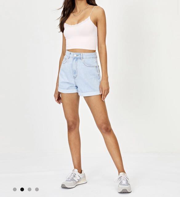 Glassons Denim Mom Shorts Women s Fashion Bottoms Jeans Leggings on Carousell