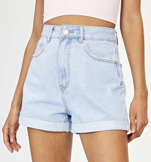 Glassons Denim Mom Shorts Women s Fashion Bottoms Jeans Leggings on Carousell