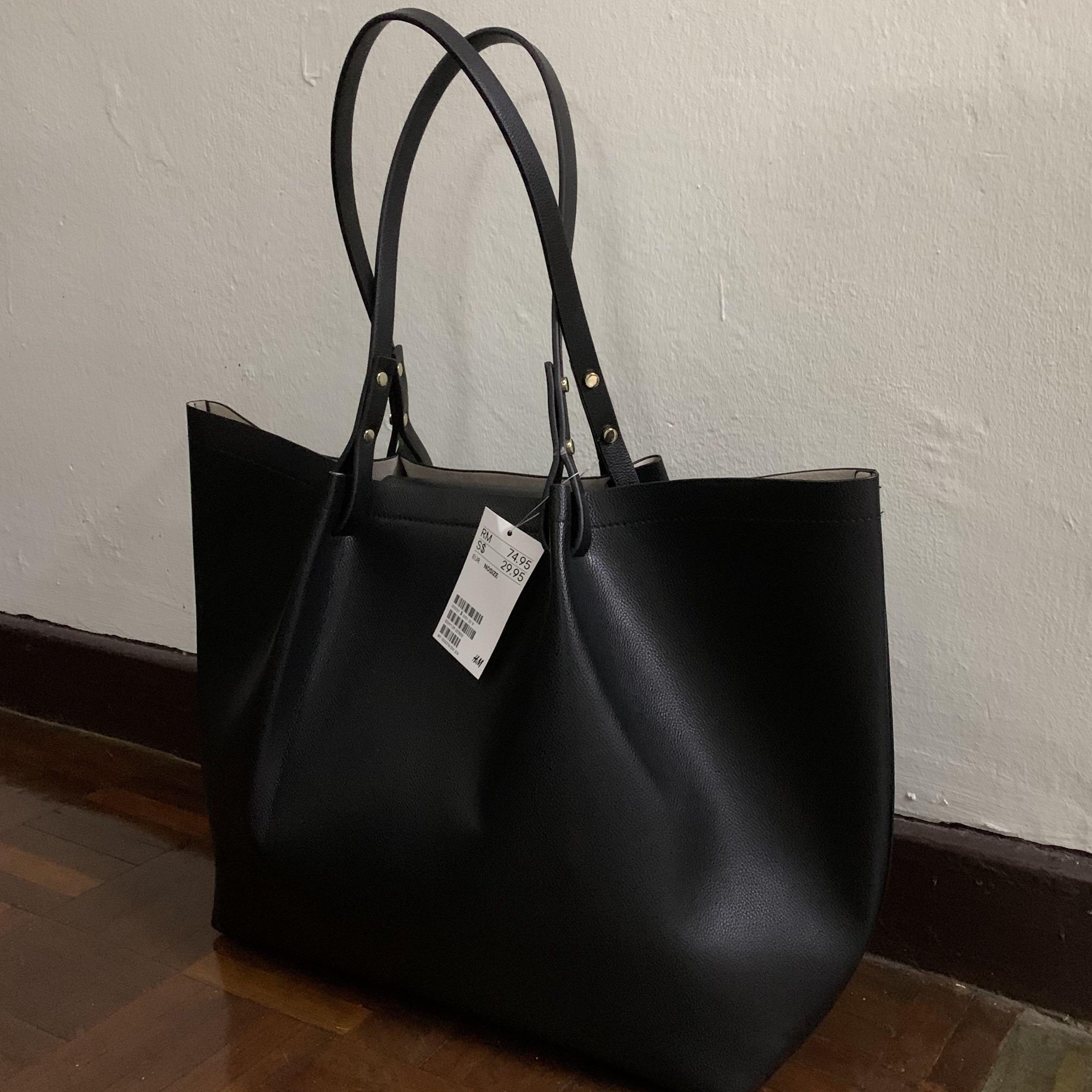 H&M Black Colour Big Tote Bag Review