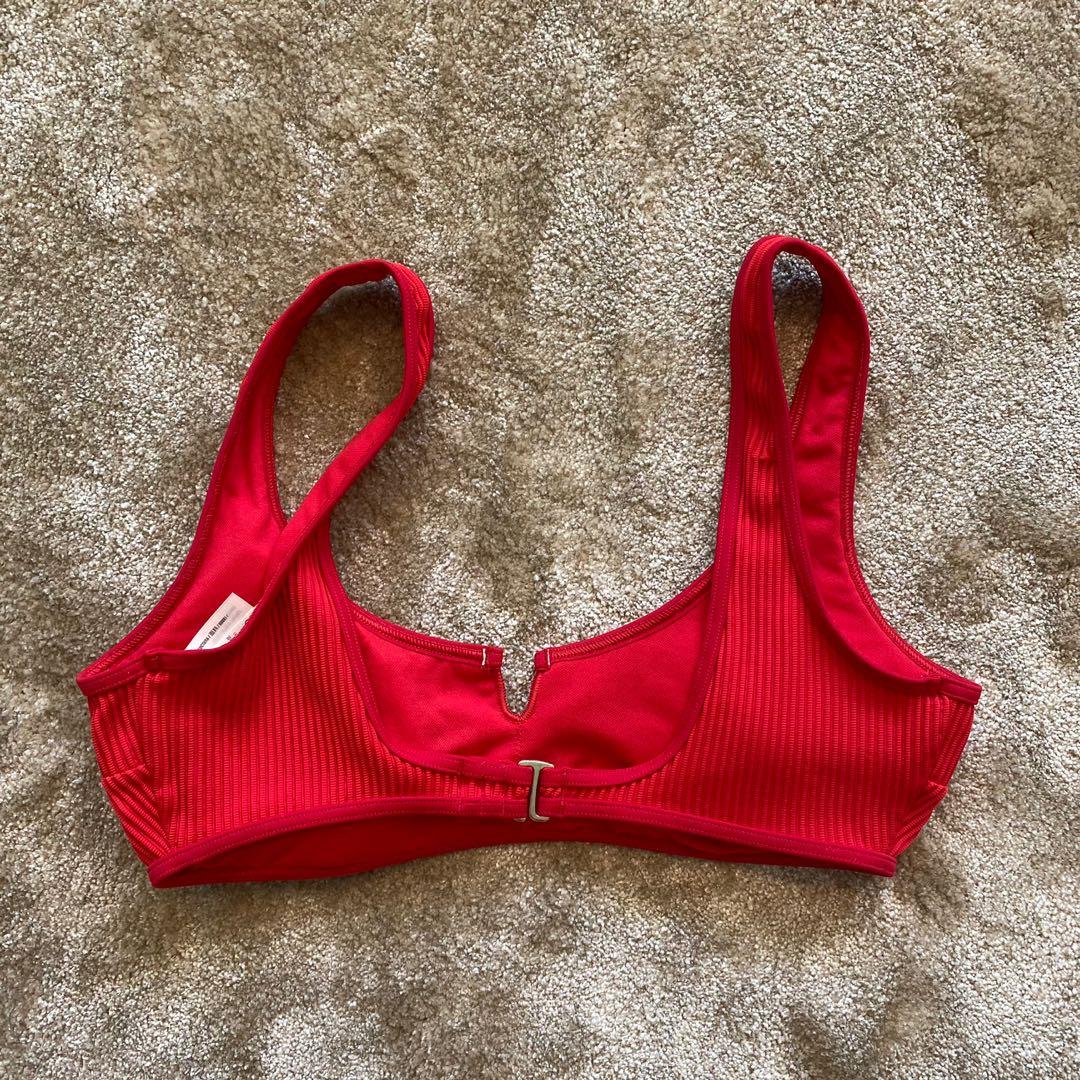Hollister red padded bikini swim top Women s Fashion Swimwear