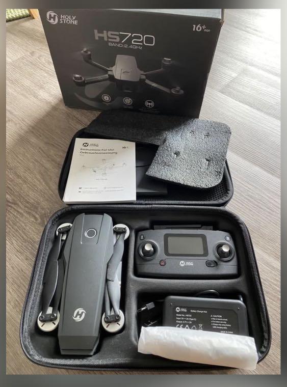 Holy Stone HS720 Foldable GPS Drone with 4K UHD Camera for Adults Quadcopter with Brushless Motor Auto Return Home Follow Me 26 Minutes Flight