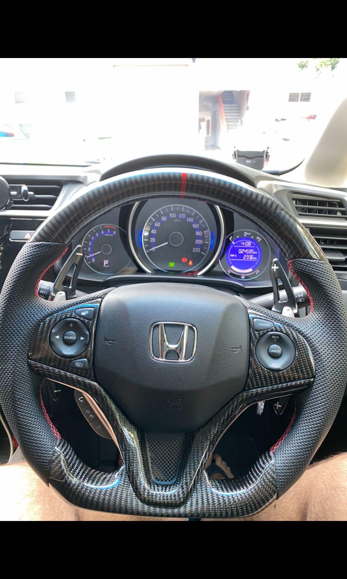 Honda Jazz Carbon Fibre Steering Wheel Car Accessories Accessories On Carousell