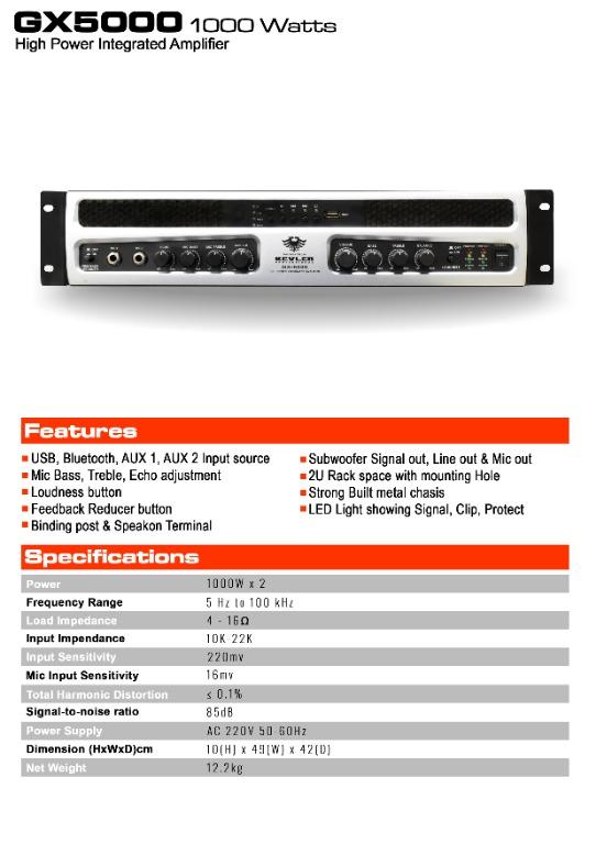Kevler Integrated Amplifier And Power Amplifier Audio Soundbars Speakers Amplifiers On Carousell