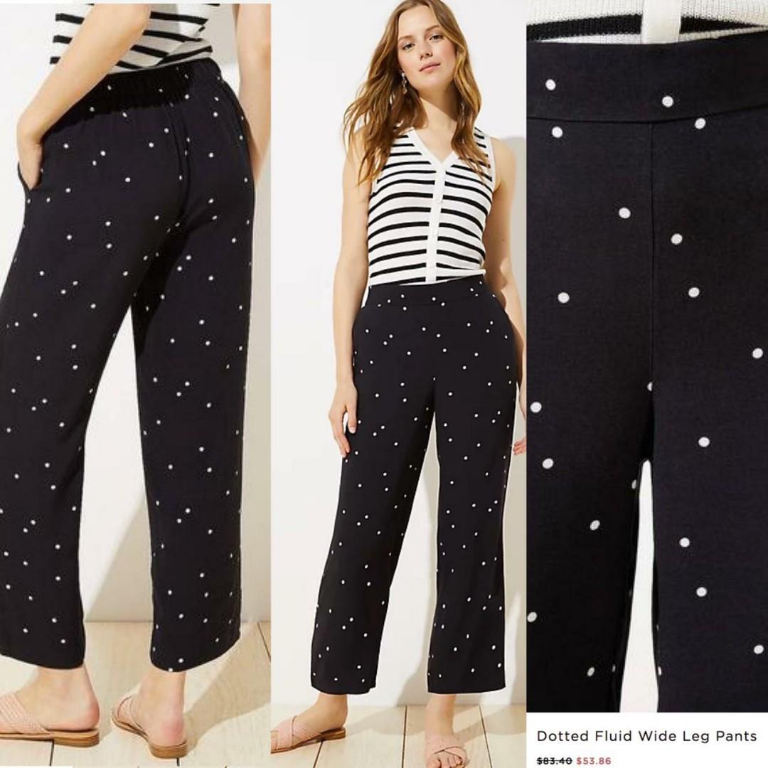 Loft wide leg pants, Fesyen Wanita 