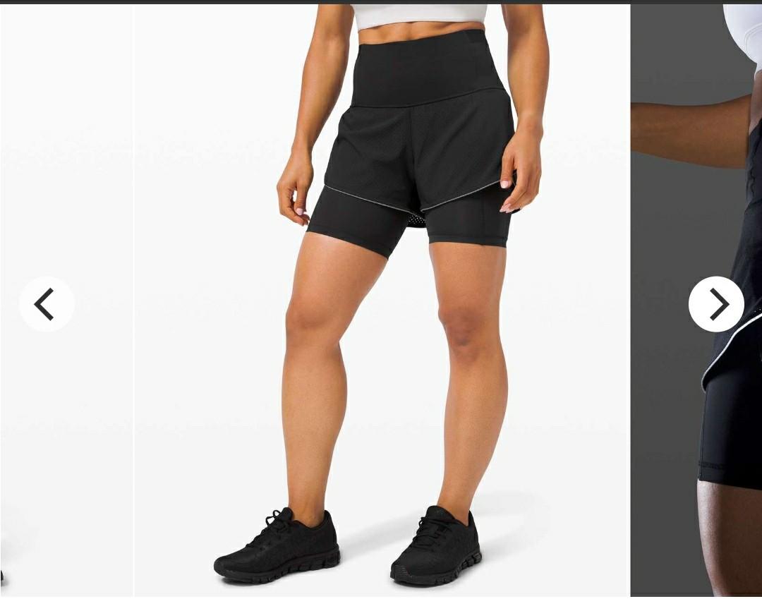 Lululemon Fast and Free 2-in-1 Short Elite - Black - lulu fanatics