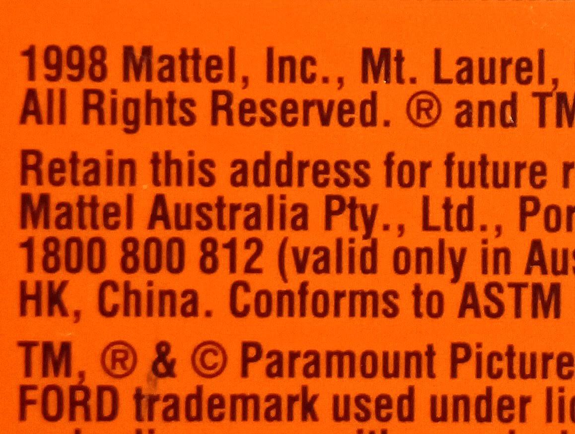 Matchbox star car diecast mattel special edition movie untouchables toy