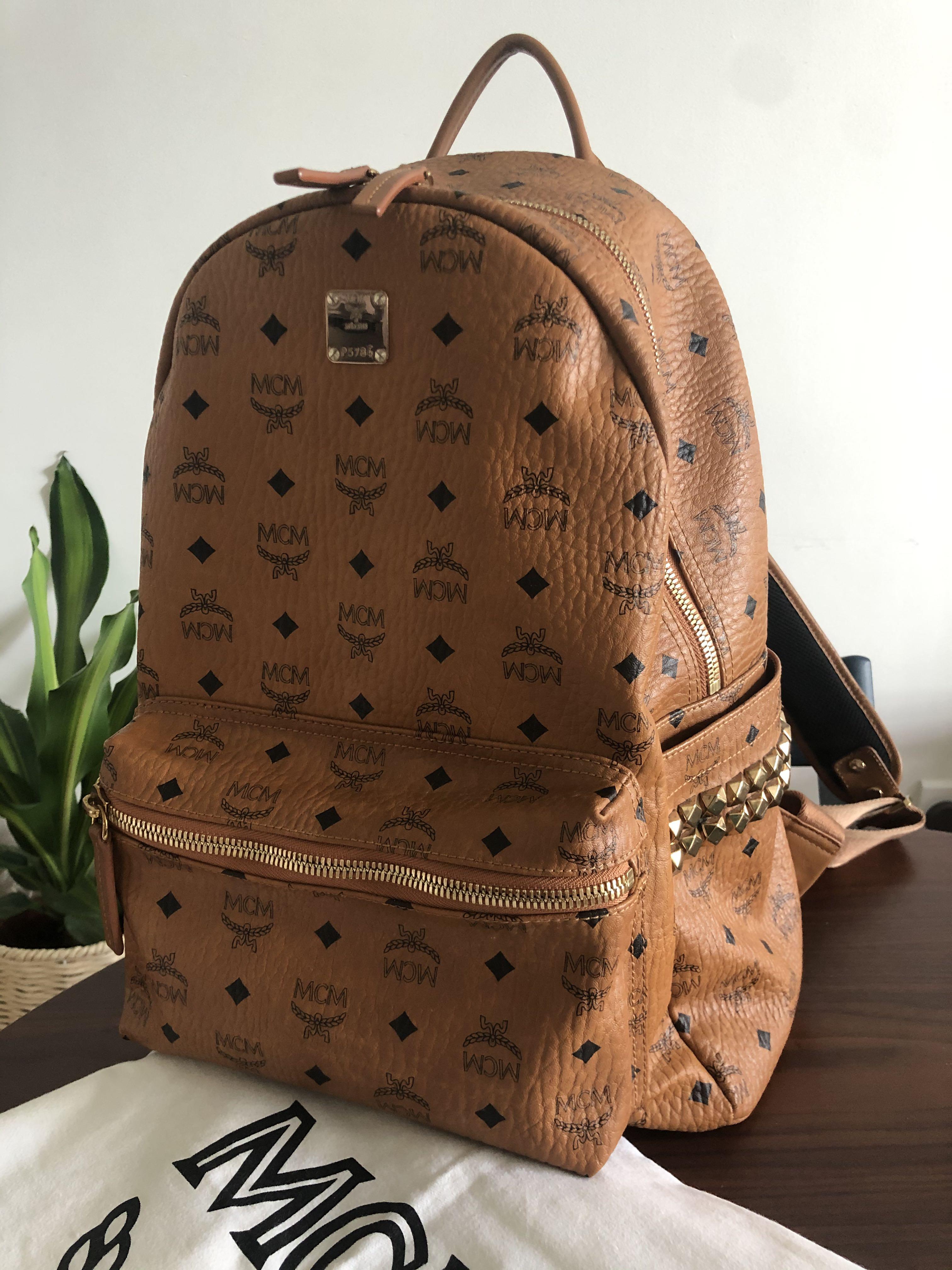 MCM Backpack Large, Luxury, Bags & Wallets on Carousell
