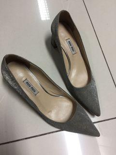 Miu Miu Silver Pumps Heels