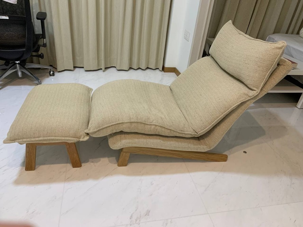 High back reclining on sale sofa muji