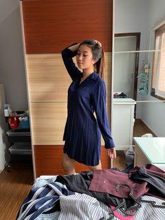Navy dress kemeja
