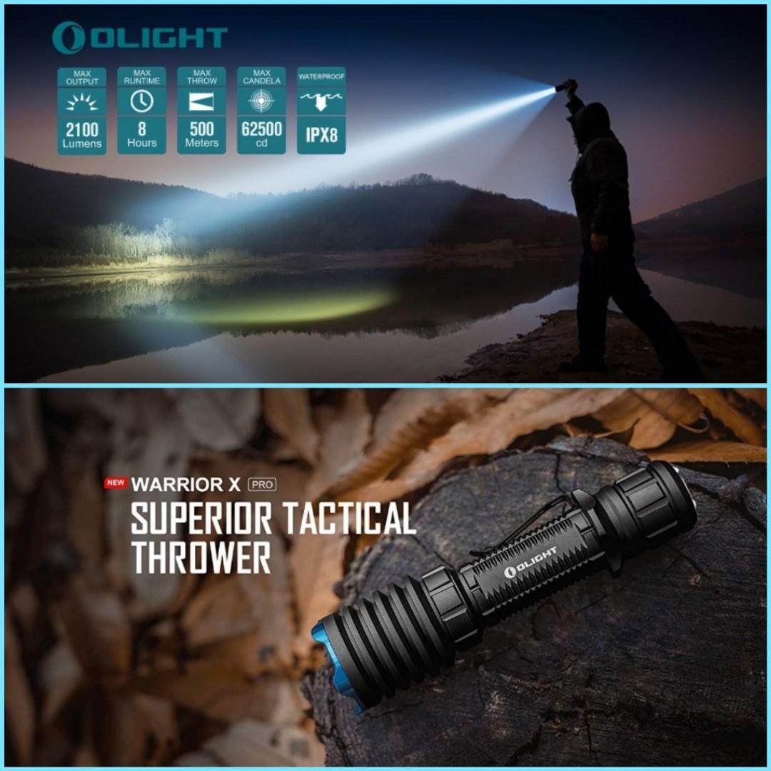 Olight Warrior X Pro LED Flashlight, Sports Equipment, Bicycles  Parts,  Parts  Accessories on Carousell