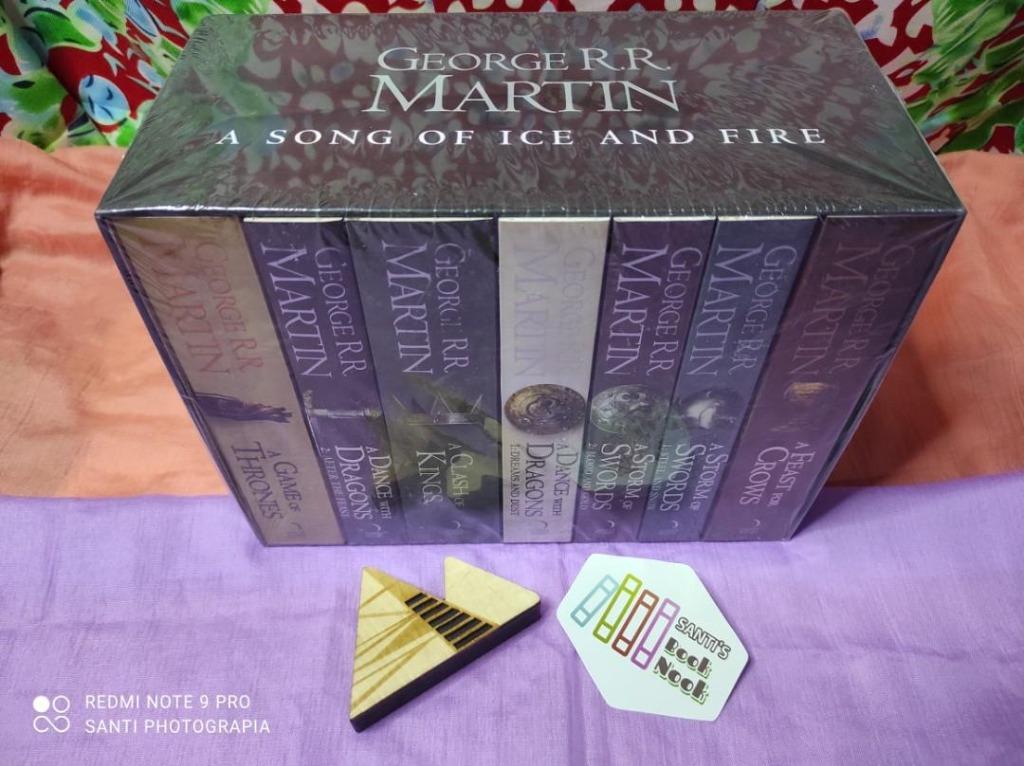(OUT OF STOCK) 🥳ON SALE🥳 (NEW & SEALED) A Song of Ice and Fire (Game of Thrones) 7 Books Collection Box Set (Category: Storybooks) located in Manila. Submitted by jeromesantiago0 (Listing ID 1085646396, Image 3). Description: Brand New, Sealed (Game Of Thrones) A Song of Ice and Fire 7 Books Collection Box Set with FREE Poster Map of WESTEROS and FREE CITIES 👍 MOPs for payment first method: GCash/PaymayaPaypal/Coins.ph/BPI/LBP.